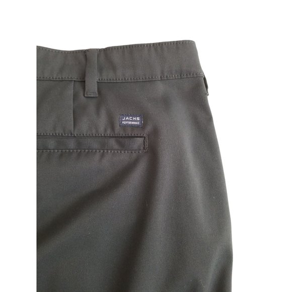 Men's Jachs New York Flat Front Comfort Waist Stretch Performance Black Shorts - Picture 10 of 14